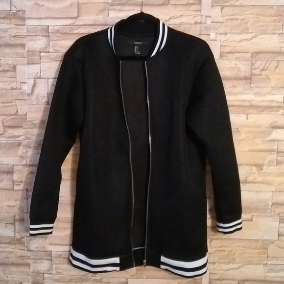 ❤Varsity striped trim bomber jacket - Picture 2 of 8